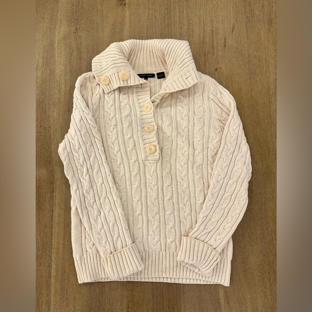 Cable Knit Cream Sweater